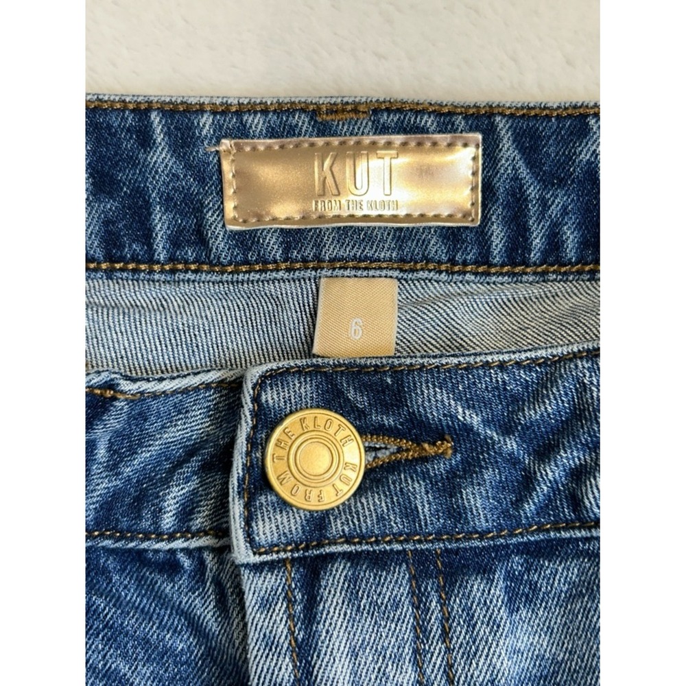 KUT from‎ the Kloth Miller High Rise Wide Leg Size 6 Distressed Denim - Picture 4 of 8